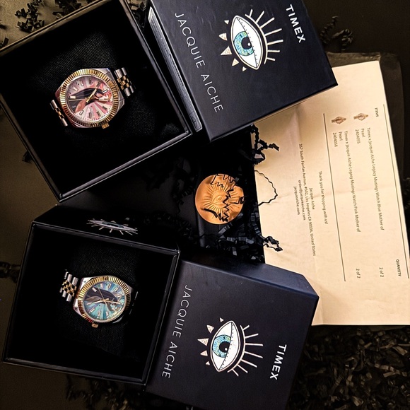 BNIB PAIR OF MUSINGS LEGACY Jacquie Aiche X Timex watches with extra links - Picture 9 of 11